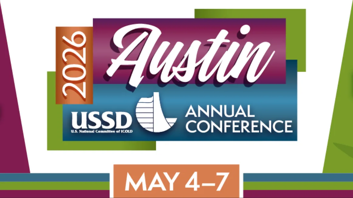 Spotscale team presenting 3D dam inspection technology at USSD 2026 conference in Austin, Texas